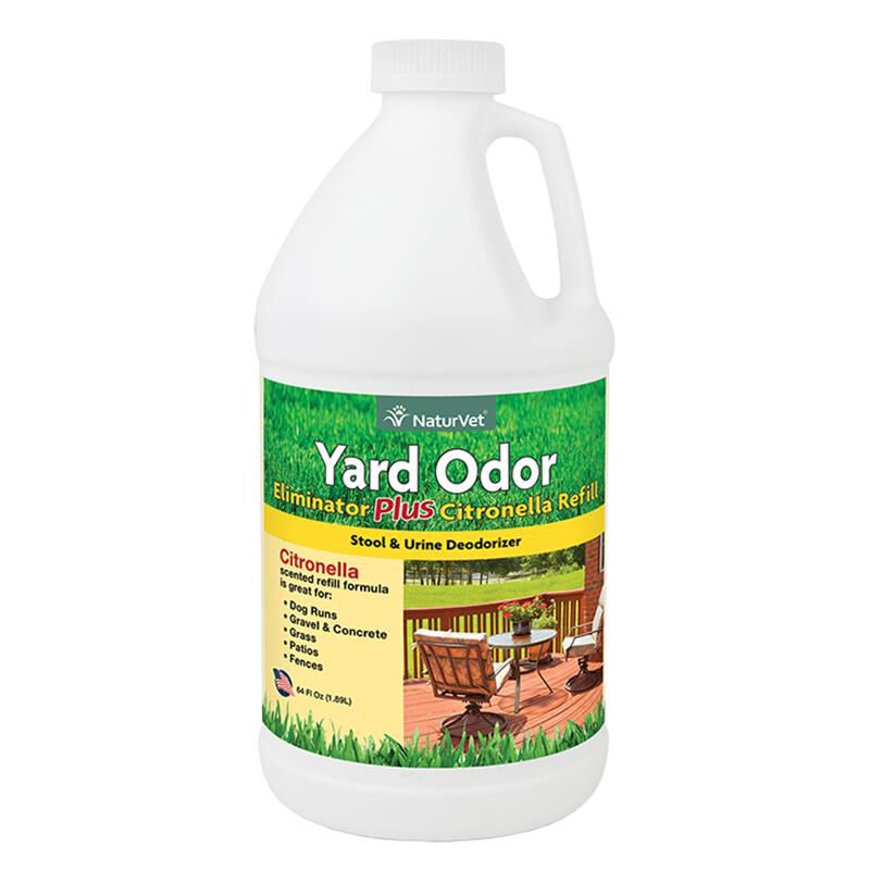 NaturVet Yard Odor Eliminator Plus Citronella Stool and Urine Deodorizer Refill 64 oz