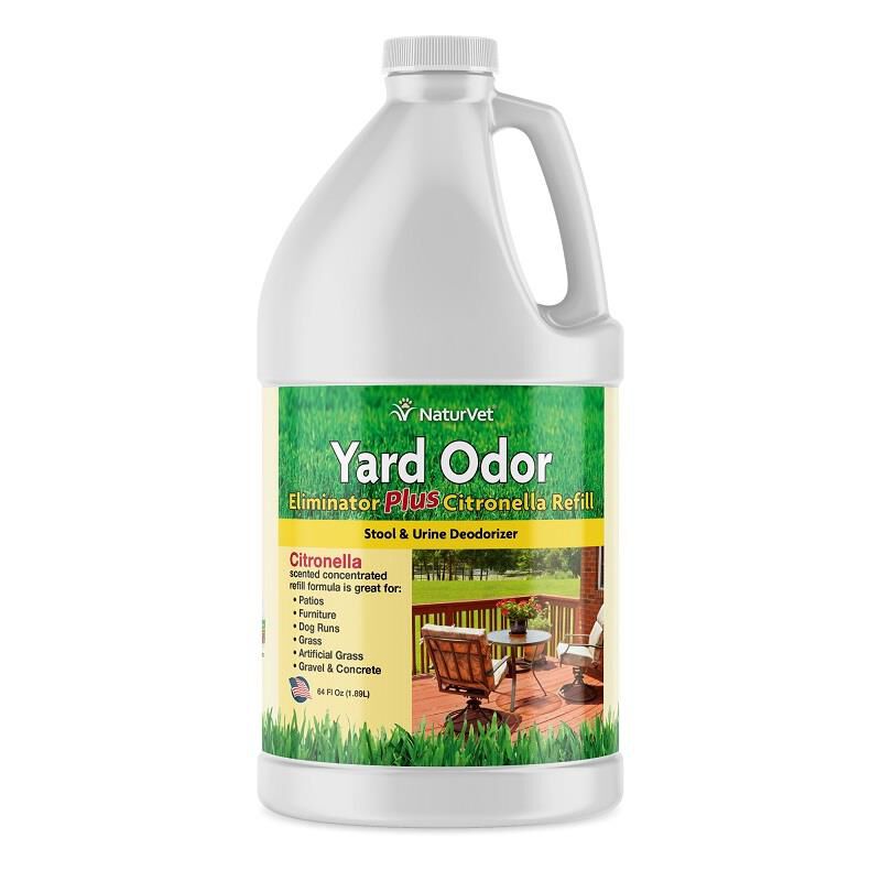 NaturVet Yard Odor Eliminator Plus Citronella Stool and Urine Deodorizer Refill 64 oz